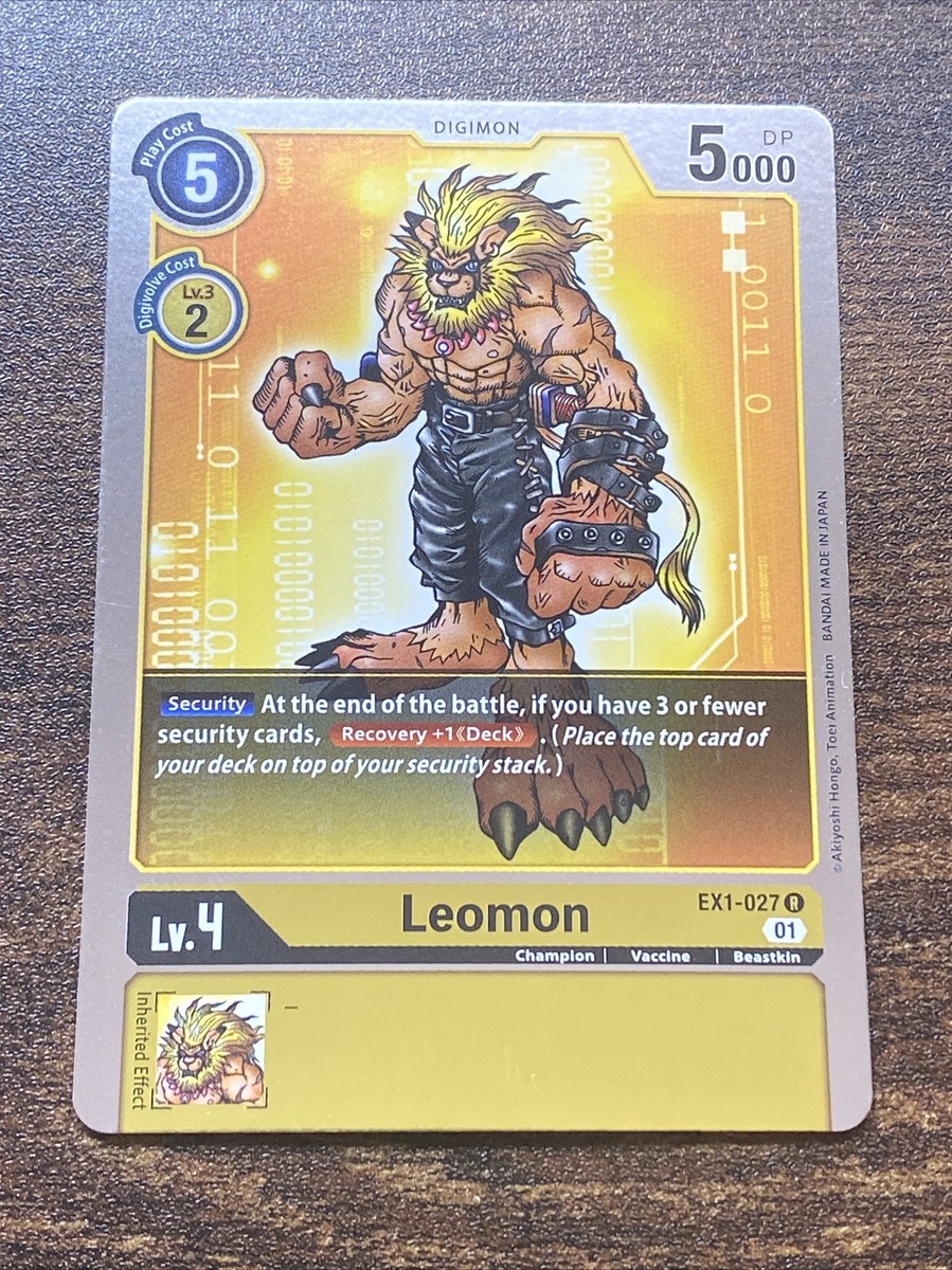Yellow Leomon EX1-027 Digimon TCG L4678* | eBay