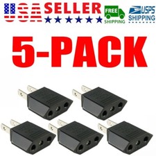 5X EU Europe to US USA Charger Plug Adapter European to American Converter