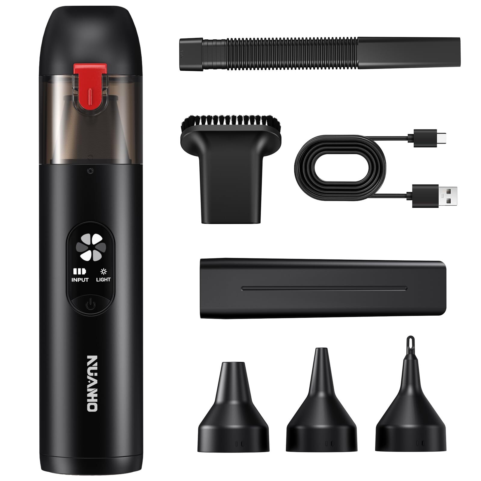 High-Power 15000Pa Cordless Car Vacuum Cleaner, Portable & Handheld Design