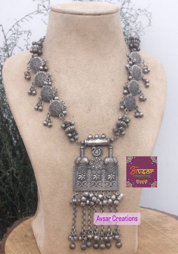 indian oxidised Jewellery necklace set - Picture 1 of 10