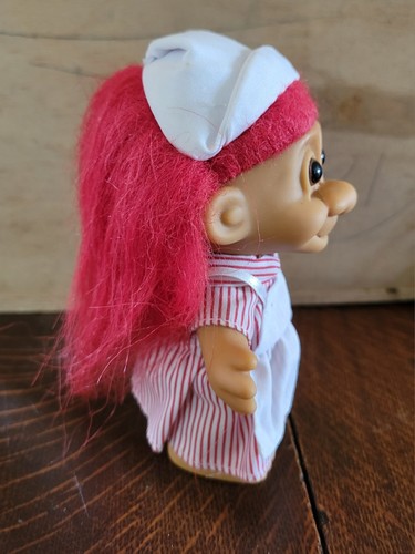 Vintage Lot Of 4 Trolls Clown Dam Nurse Russ 2 Rainbow Russ Trolls - Picture 11 of 24