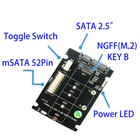 Mini PCI-E B M-KEY M.2 NGFF & 2.5" mSATA SSD to SATA III 3.0 Converter Adapter