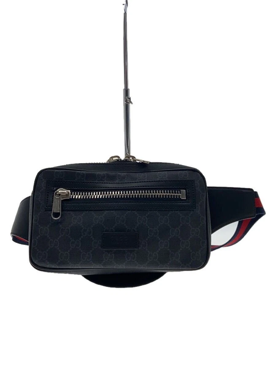 GUCCI sac taille corps GG Supreme PVC noir motif total occasion