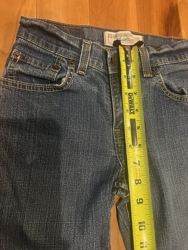 Levi Junior Girls Sz 10 Bootcut Jeans 24 x 24 Mid Rise Stretch Levis Retro Look - Picture 6 of 11