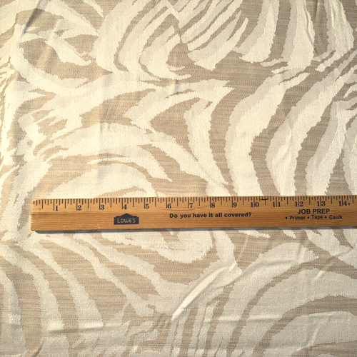 Cream Tan Tiger Zebra Print Jacquard Upholstery Decor Fabric Cotton BTY #1 - Picture 4 of 5