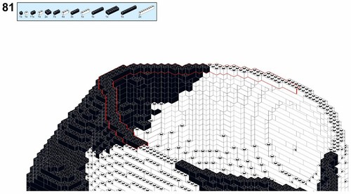 Lego MOC Giant Panda Sculpture PDF Instructions, 27-inches tall, NO PARTS - Picture 6 of 7