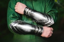 Medieval Steel Arm Bracers Armor, Battle Warrior Knight Arm Bracers, Steel Armor