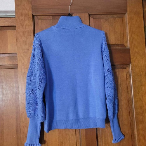 Damen Größe Medium AQE Mode Pullover Strickärmel Attrappe Blau - Bild 4 von 6