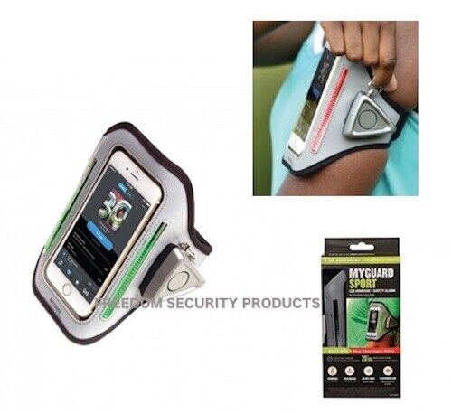 SPORT Armband LED Safety Alarm w/Phone Holder MYGUARD (Jogging | Walking) - Picture 1 of 6