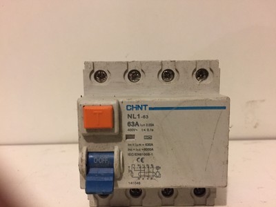 Free Postage Chint NL1-63 63A 30mA RCD RCCB Circuit Breaker TESTED