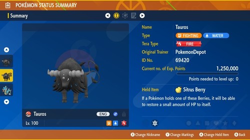 6IV Shiny Tauros Kanto or Paldea Pokemon Scarlet and Violet *SAME DAY* - Picture 11 of 12