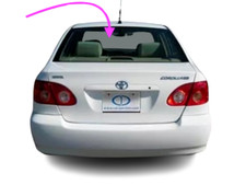 Fits: 2003-2005 Toyota Corolla 4 Door Sedan Rear Window Back Glass Heated