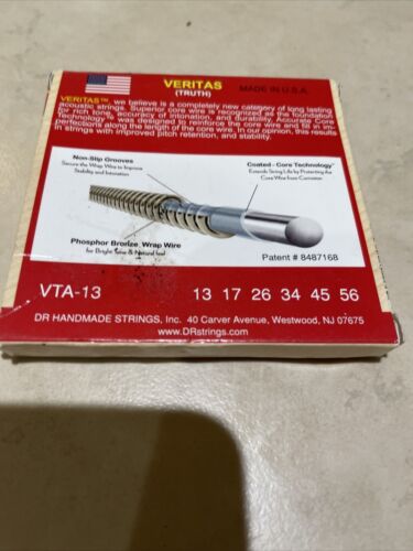 DR Strings Veritas Coated Core Technology Acoustic Guitar Strings: Medium 13-56 - Picture 2 of 2