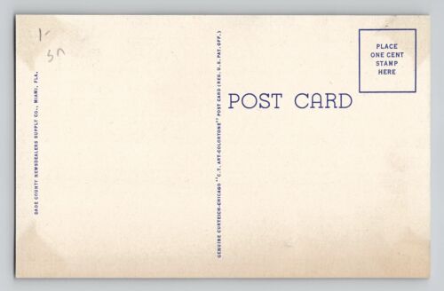 Vintage Postkarte Hendricks Island Stadt Südsee Fort Lauderdale FL - Bild 2 von 2