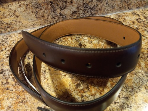 Cintura uomo Croft&Barrow taglia:40 marrone con similpelle nera larghezza 1 1/4" - Foto 8 di 30
