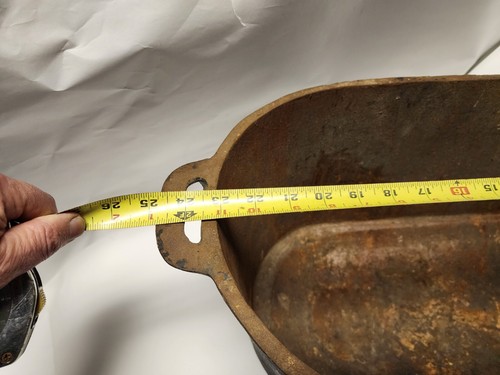 Antique Unbranded Cast Iron Oval Shaped 4 Leg Pot / Ham Boiler No. 8 - Picture 6 of 17