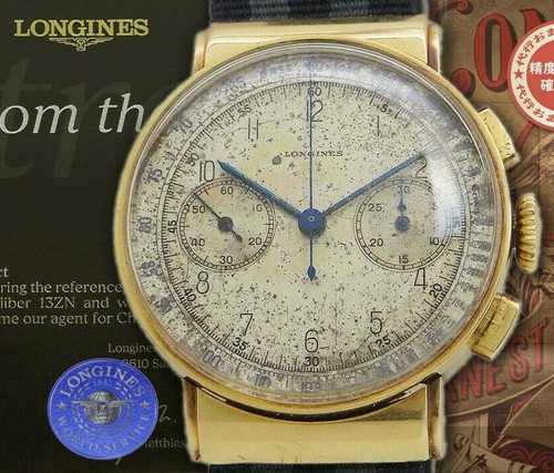 Longines Flyback Cronografo 4445 Cal.13ZN Manuale Vintage Orologio 1936's  -39's | eBay