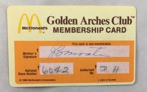 club membership card