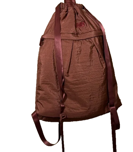 New Balance Tote Backpack Women's Convertible Drawstring Travel Bag Burgundy - Picture 2 of 5