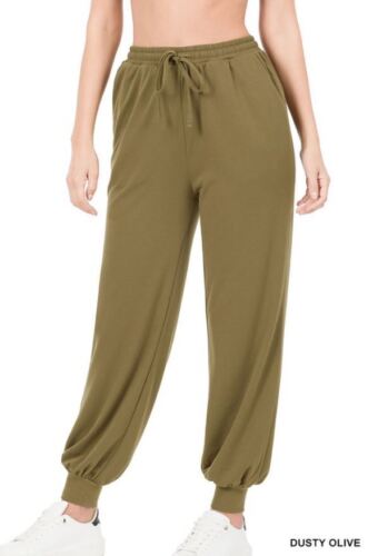Zenana Women Soft French Terry Jogger Pants with Pockets, Sizes S - XL - Picture 13 of 30