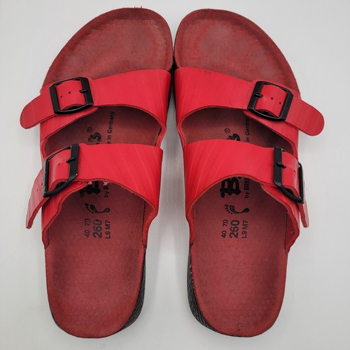 Birki's by Birkenstock Women's Size 40 W 9 M 7 Sandals Red and Black #260 - Picture 2 of 24