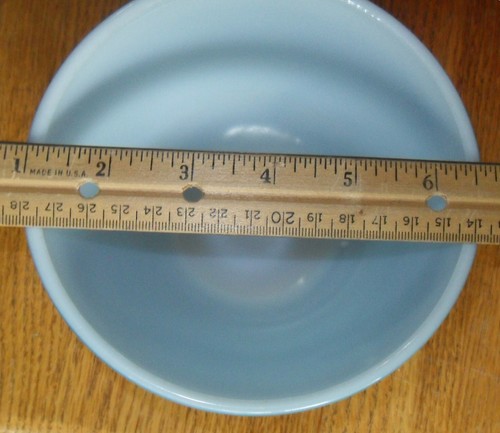 Vintage Pyrex farbige verschachtelte Rührschüsseln 4er Set grün blau rot & rot/orange - Bild 10 von 15