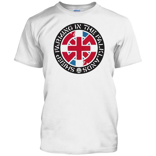 Camiseta Póster Inspirado en las Malvinas Crudas para Hombre Granja en las Malvinas Pistolas Punk - Imagen 2 de 2