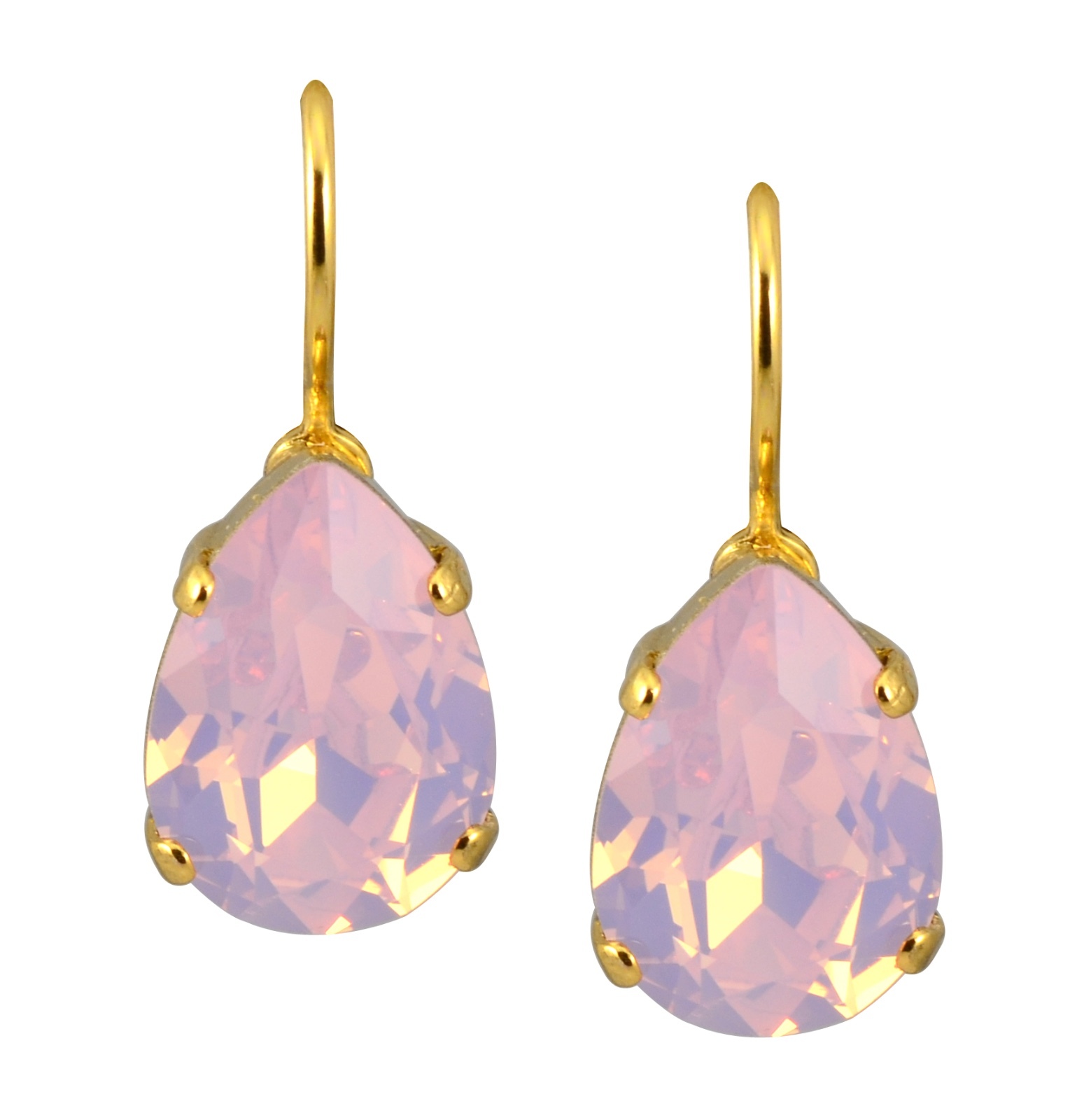 MARIANA Vintage pink Swarovski Crystal gold Drop Earrings MARIANA Vintage pink Swarovski Crystal gold Drop Earrings