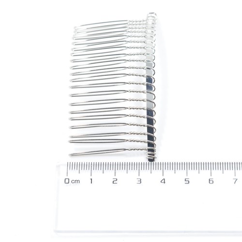 10x Metal Blank Hair Combs Hair Clips Pins for Bridal Veil DIY Hair Jewelry - Picture 3 of 12