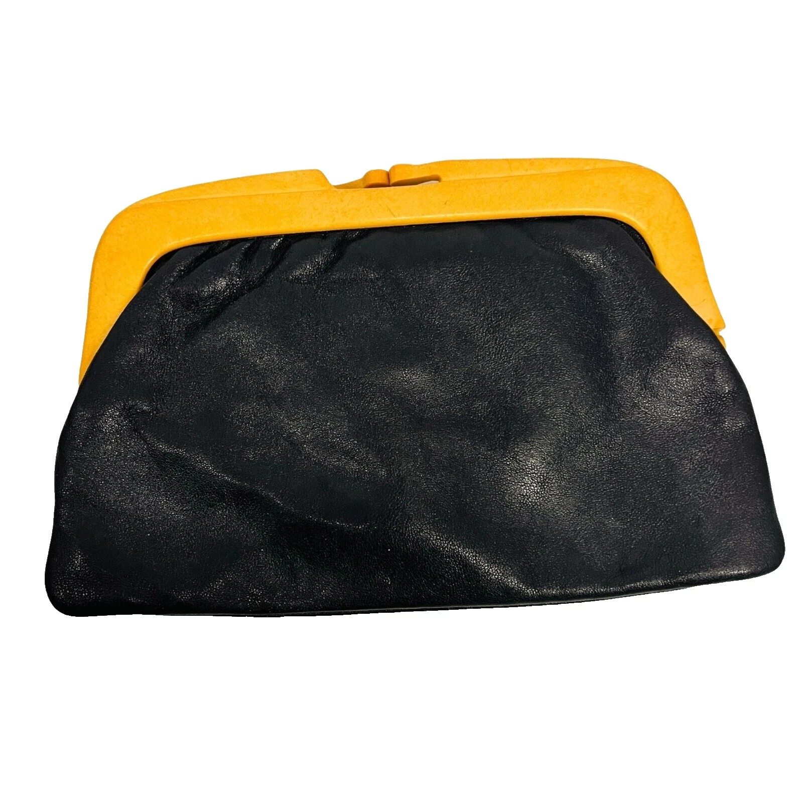 Leather Clutch Black Vintage Bags, Handbags & Cases