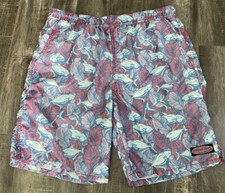 Vineyard Vines Men s Swim Trunks Size XL Pink Blue Ocean Sea Life Print