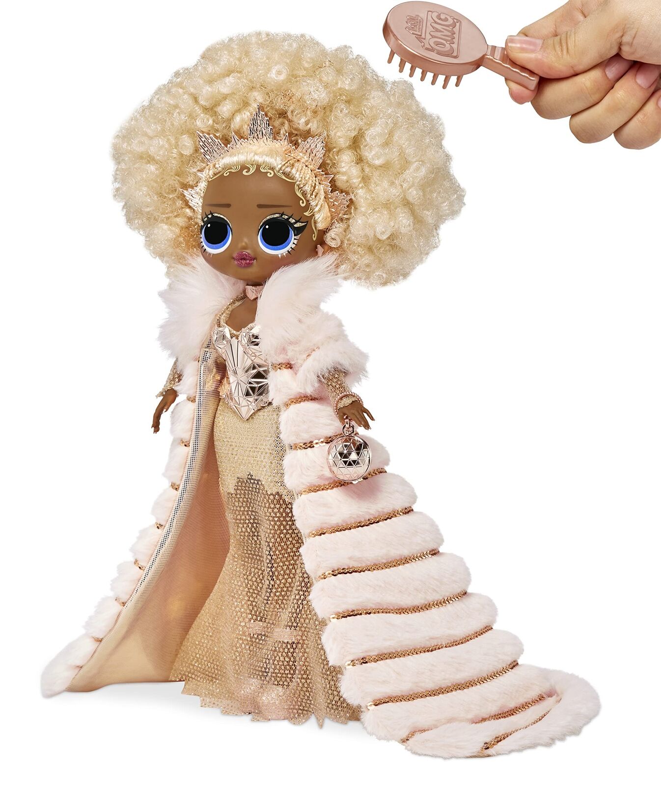LOL Surprise Holiday OMG 2021 Collector NYE Queen Fashion Doll with Gold Fash...