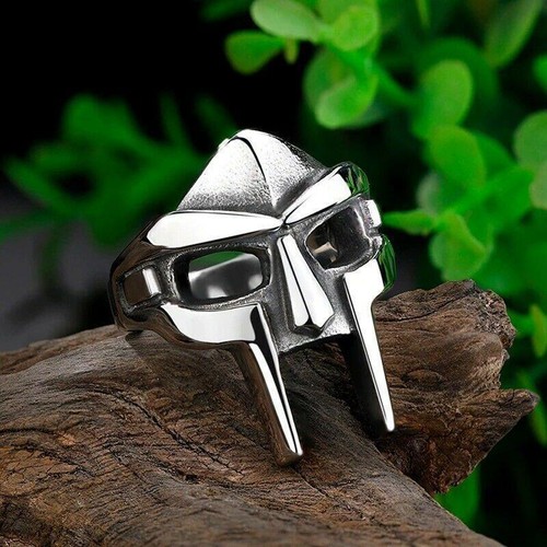 MF Doom Mask Gladiator Style Edelstahl Ring Silber Edelstahl Größe 7-14 - Bild 10 von 12