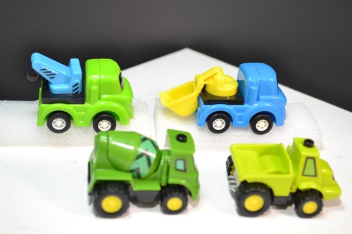 Pull Back Vehicles Toys Tow, Dump, Cement, Dig Trucks 2 1/4" to  3" San Ren Hang - Picture 6 of 9