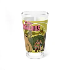 The Herculoids Mixing Glass, 16oz, Zandor, Tara, Dorno, Zok, Cartoon