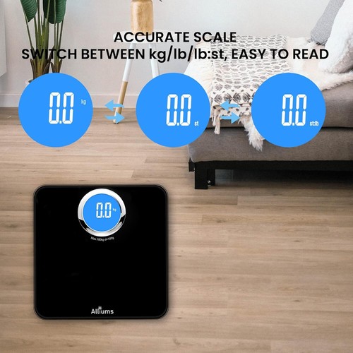 Smart Bluetooth Body Fat Scale, 8 Essential Measurements, BMI, Body Fat ALLIUMS - Picture 10 of 20