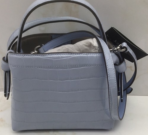Kate Spade Knott Mini-Umhängetasche mit Krokoprägung ~ neu mit Etikett ~ blau - Bild 3 von 7