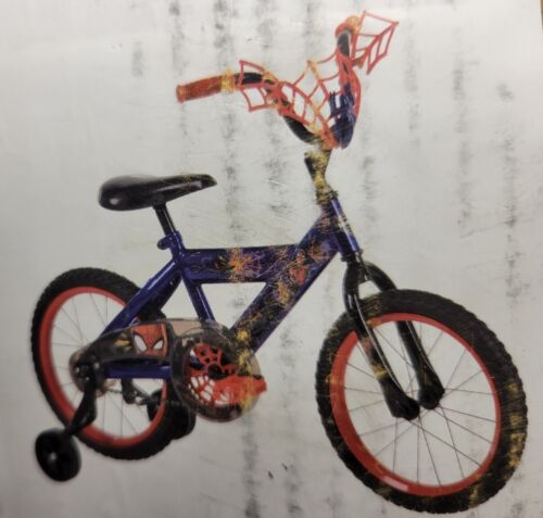 Huffy Marvel Spiderman kids bike 16” with 3D Spider web design plaque handle - Picture 2 of 6