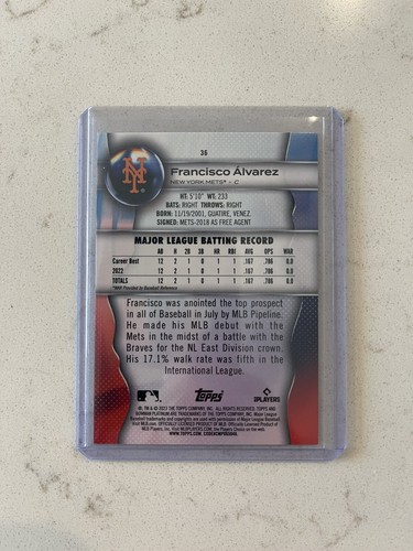 Francisco Alvarez Lot  RC   #781LFA - Picture 8 of 14