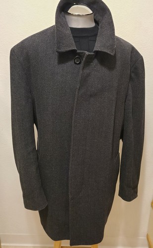 RALPH LAUREN Herringbone Wool Tweed Topcoat/Overc