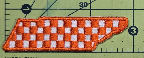 Tennessee Vols Checkerboard NCAA Football Embroidered Iron on Patch Volunteers - Picture 3 of 11