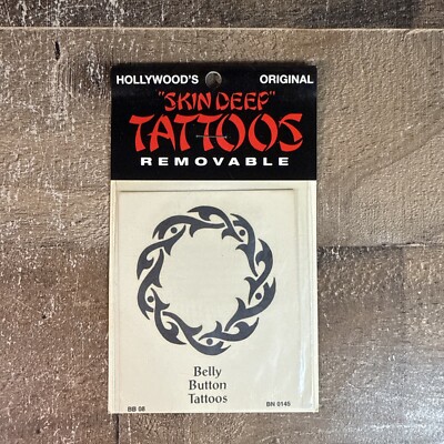 HOLLYWOODS SKIN DEEP TEMPORARY REMOVABLE TATTOO VINTAGE Belly Button Vine