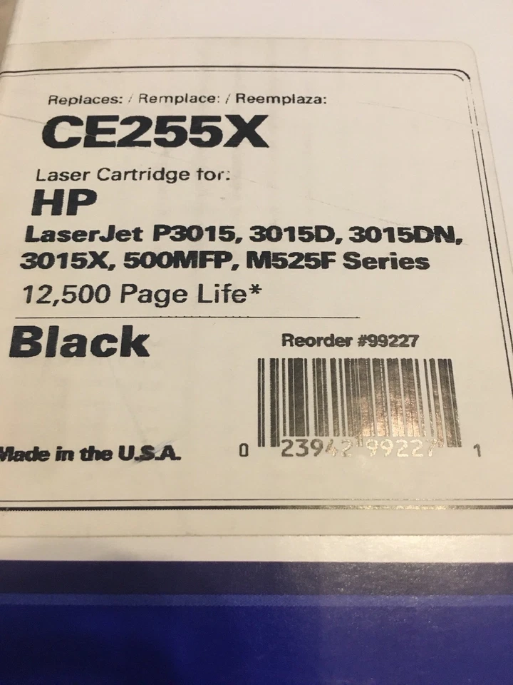 Cartucho de tóner láser Verbatim CE255X nuevo negro para HP LaserJet envío gratuito Foto 2 de 2