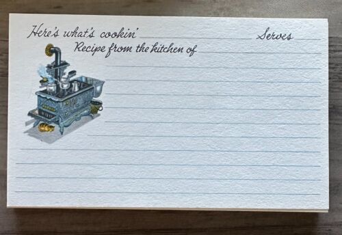 Vintage Current Inc "Here’s What’s Cooking" Herd & Katze 3x5 Rezeptkarten 23 - Bild 7 von 8