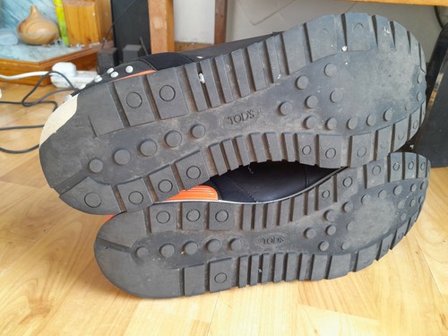 Tod's Black Leather Trainers UK 11 - Picture 8 of 8