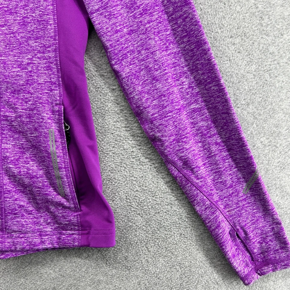 Brooks Jacket Womens Size Small Purple Long Sleeve Hooded Running Full Zip - Image 3 of 4