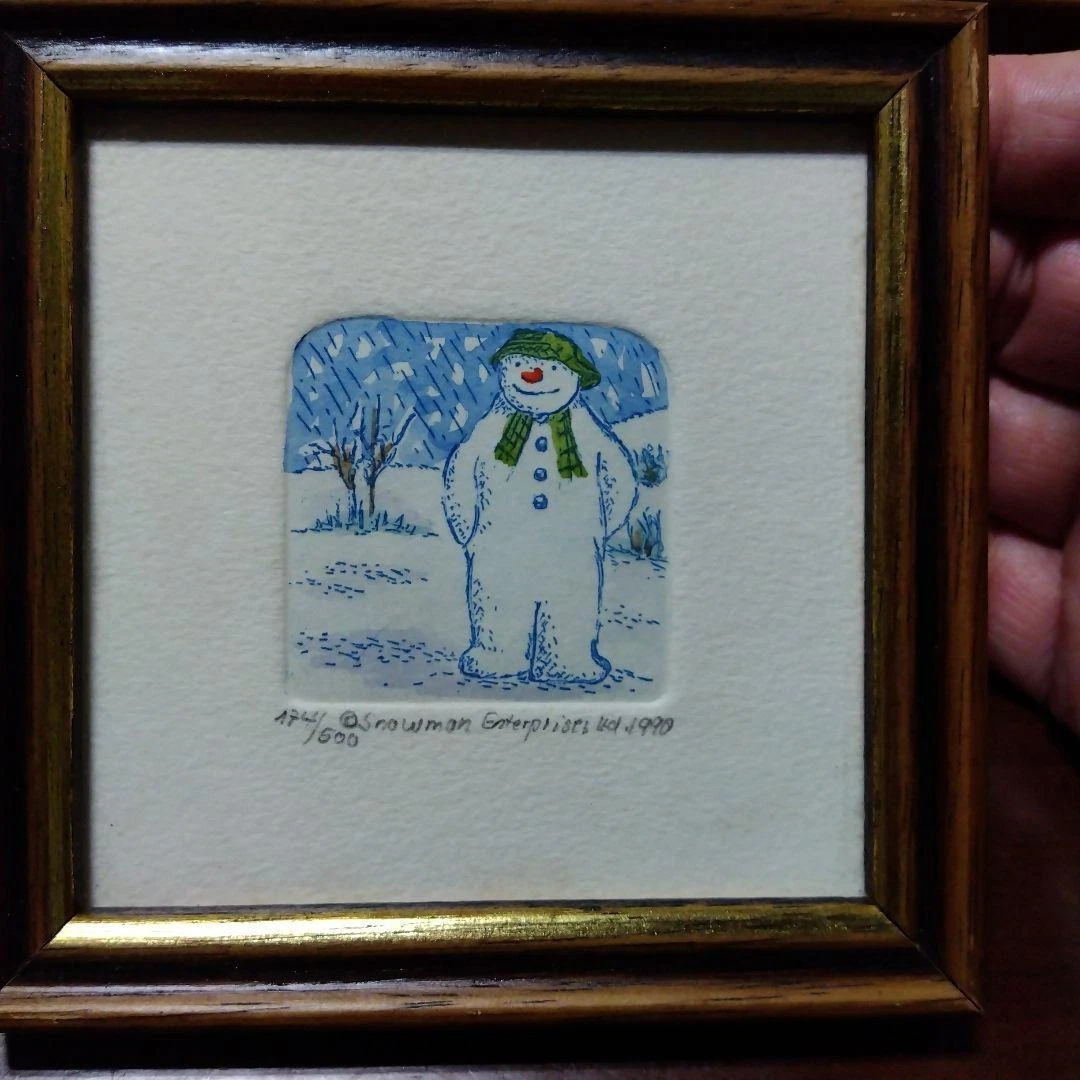 orignal 暑苦しく Etching LIMITED EDITION スノーマン版画