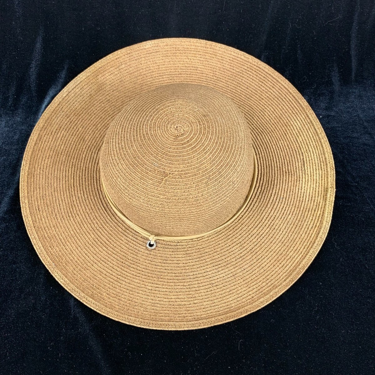 San Diego Hat Company Paper Straw Sun Hat, Dark Brown Trim and Strap 22.5-23” C San Diego Women main image 2