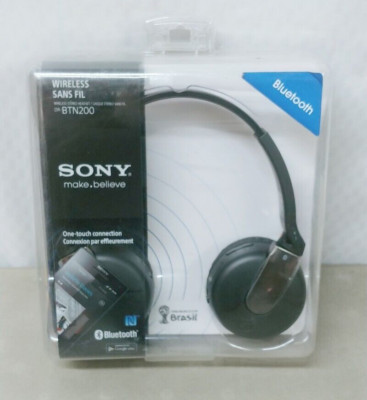 Sony Bluethooth Wireless Headphones Black DR-BTN200 Over the Ear NEW