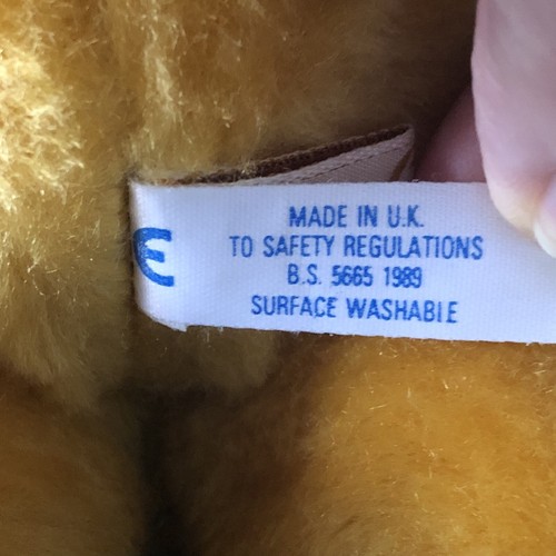 Jane’s Originals Vintage 1989 Harrods Jointed Teddy Bear Green Dungarees England - Picture 6 of 14
